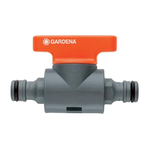 Gardena hose connector with control valve