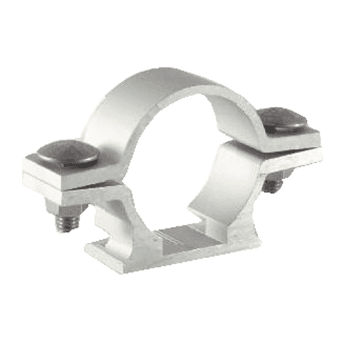 Pole mounting clamp for Assembly point pictogram