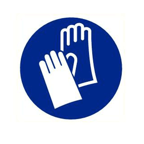 Safety gloves pictogram