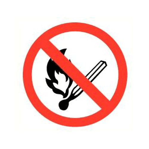 No open flames pictogram