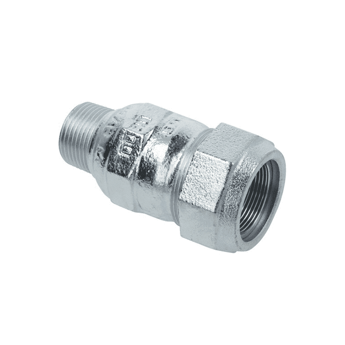 Gebo cast iron compression threaded adaptor type A silver (matt)