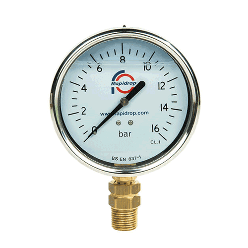 Rapidrop glycerine filled pressure gauge