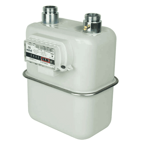 Metrix diaphragm gas meter, 2-pipe